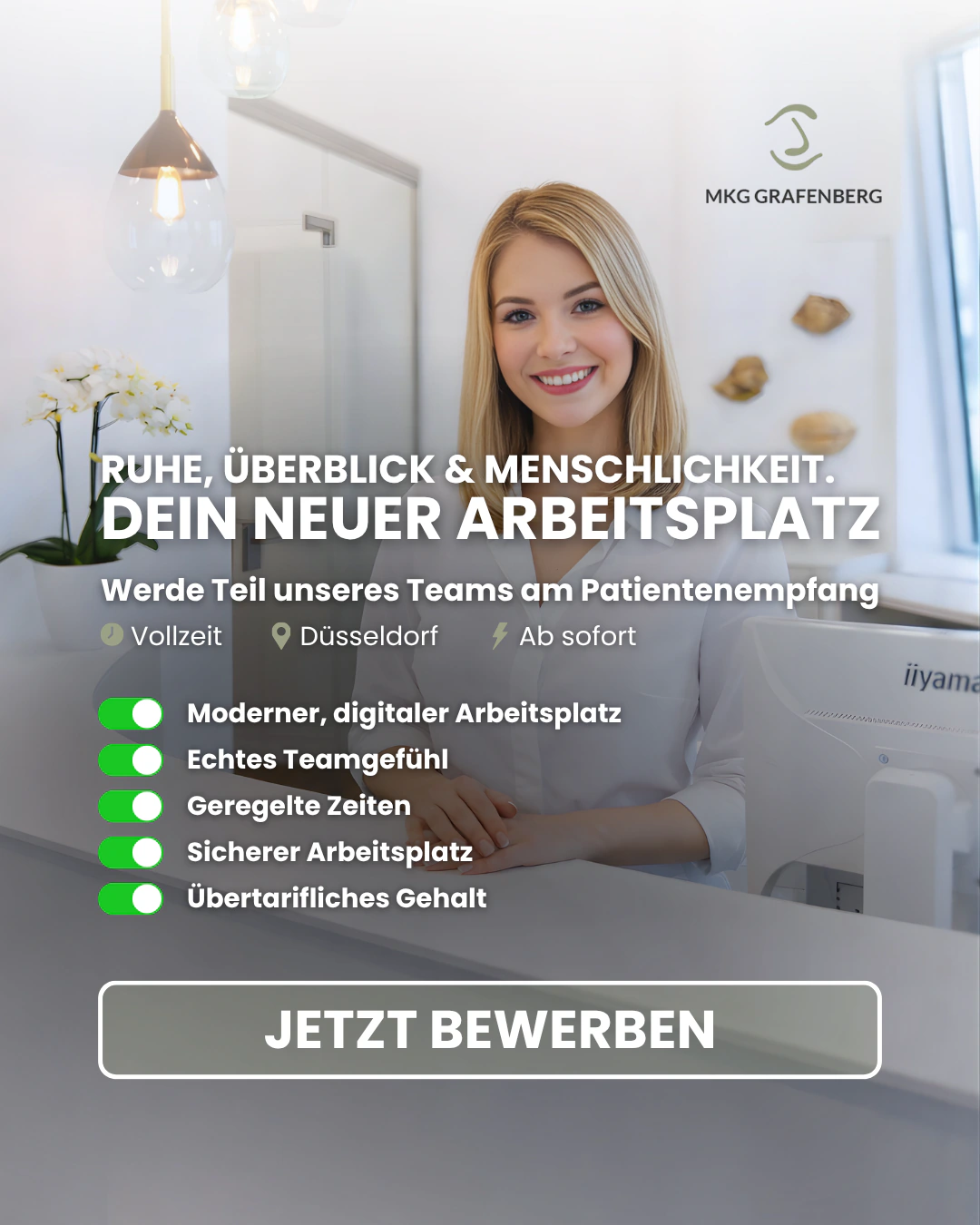 MKG Grafenberg · Recruiting für den Patientenempfang