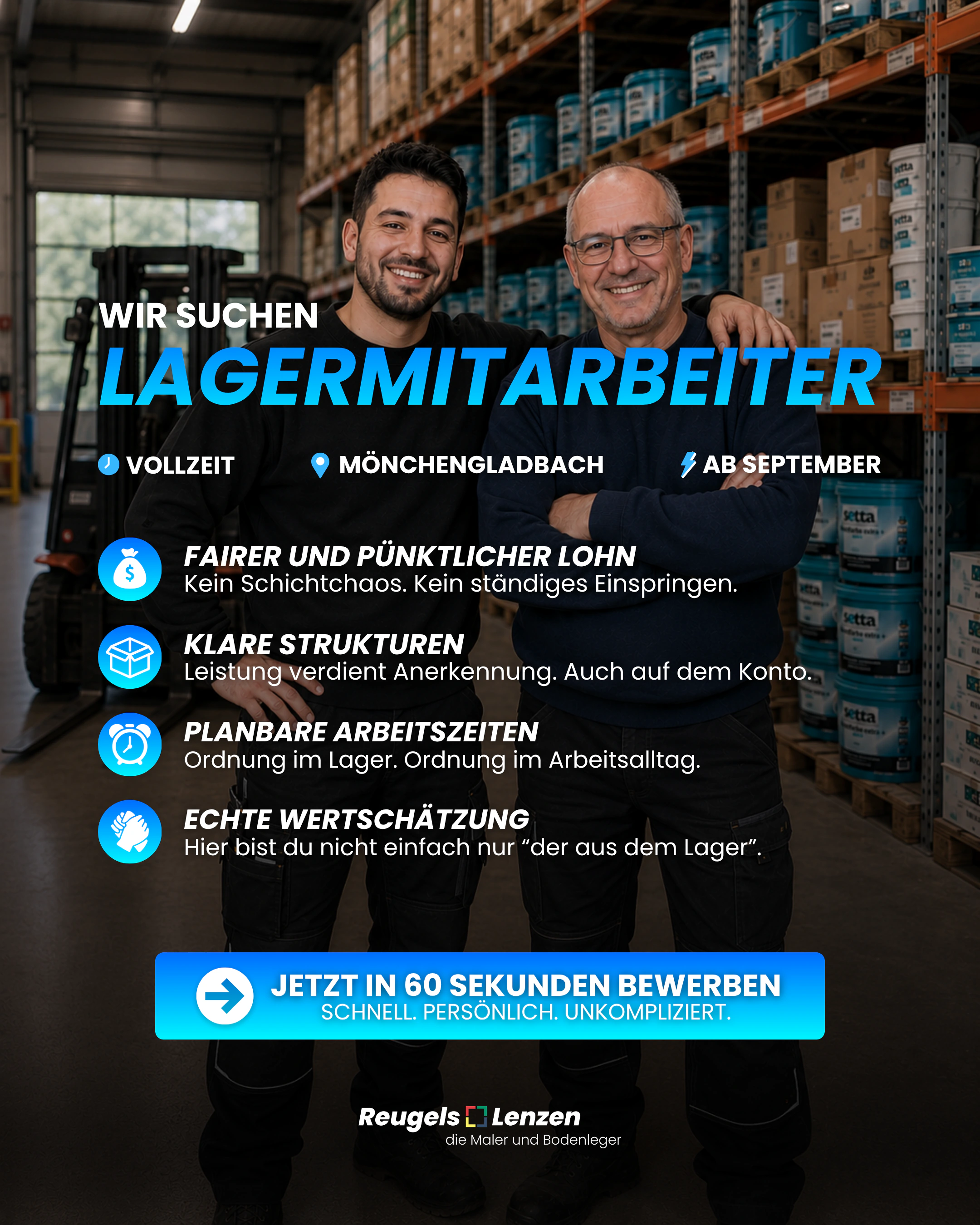 Reugels + Lenzen · Lagermitarbeiter